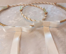 Load image into Gallery viewer, Stefana Brass Leaves / Olive Leaf Stefana / Greek Wedding Crowns / Orthodox Wedding Crowns / Minimalist Stefana Crowns