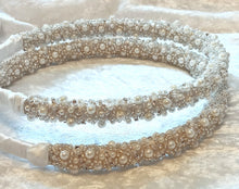 Load image into Gallery viewer, Pearl Greek Orthodox Stefana Crowns