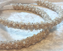 Load image into Gallery viewer, Pearl Greek Orthodox Stefana Crowns