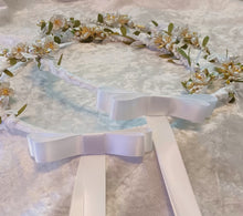 Load image into Gallery viewer, Stefana Crowns, Greek Orthodox Wedding Crowns, White Floral Stefana, Stephana
