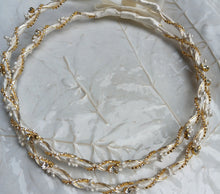 Load image into Gallery viewer, Stefana, Greek Orthodox Wedding Crowns in Ivory or White with Gold or Silver Accents