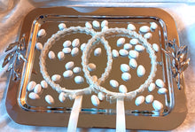 Load image into Gallery viewer, Silver Wedding Tray, Stefana Crown Tray, Greek Orthodox Wedding Tray, Gift for Greek Wedding