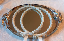 Load image into Gallery viewer, Silver Wedding Tray, Stefana Crown Tray, Greek Orthodox Wedding Tray, Gift for Greek Wedding