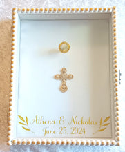 Load image into Gallery viewer, Stefanothiki, White Stefana Crown Case, Modern Stefanothiki, Gift For Greek Wedding