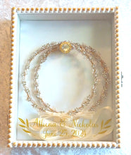 Load image into Gallery viewer, Stefanothiki, White Stefana Crown Case, Modern Stefanothiki, Gift For Greek Wedding
