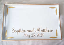 Load image into Gallery viewer, Greek Wedding Tray, Stefana Tray, Personalized Stefana Crown Tray, Modern Stefana Tray, Greek Couples Gift