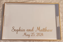Load image into Gallery viewer, Greek Wedding Tray, Stefana Tray, Personalized Stefana Crown Tray, Modern Stefana Tray, Greek Couples Gift