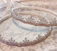 Load image into Gallery viewer, Stefana Set, Gold Crystal Stefana, Greek Orthodox Crowns, Royal Stefana Crowns