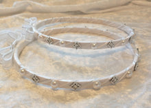 Load image into Gallery viewer, Greek Stefana Crowns, Pearl Rhinestone Stefana Wedding Crowns