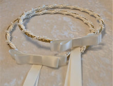 Load image into Gallery viewer, Stefana Lambathe Set, Orthodox Wedding Crowns, Greek Stefana, Greek Wedding Candles