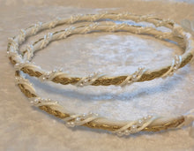 Load image into Gallery viewer, Stefana Lambathe Set, Orthodox Wedding Crowns, Greek Stefana, Greek Wedding Candles