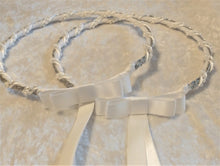 Load image into Gallery viewer, Stefana Lambathe Set, Orthodox Wedding Crowns, Greek Stefana, Greek Wedding Candles