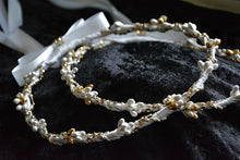 Load image into Gallery viewer, Greek Orthodox Wedding Lambathes and Stefana Crowns in Ivory or White with Gold or Silver Accents