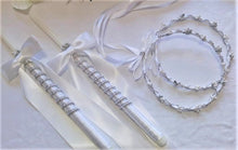 Load image into Gallery viewer, Greek Orthodox Wedding Lambathes and Stefana Crowns in Ivory or White with Gold or Silver Accents