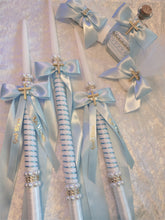 Load image into Gallery viewer, Greek Orthodox Baptism Lambades - Boy or Girl Baptismal Set - Oil Bottle Baptism Set - Baptism Candles