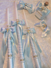 Load image into Gallery viewer, Greek Orthodox Baptism Lambades - Boy or Girl Baptismal Set - Oil Bottle Baptism Set - Baptism Candles