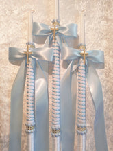 Load image into Gallery viewer, Greek Orthodox Baptism Lambades - Baptismal Set- Pink Baptism Candles - Pink Baptism Candles