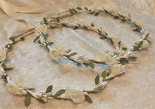 Load image into Gallery viewer, Calla Lily Stefana, Orthodox Wedding Crowns, Ivory Greek Stefana
