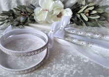 Load image into Gallery viewer, Crystal Stefana & Wedding Candle Set in White or Ivory