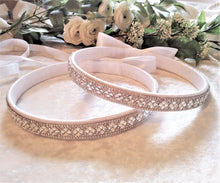 Load image into Gallery viewer, Crystal Stefana & Wedding Candle Set in White or Ivory