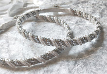 Load image into Gallery viewer, Crystal Pearl Stefana Crowns, Greek Orthodox Wedding Crowns, Wedding Stefana White or Ivory