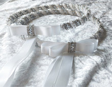 Load image into Gallery viewer, Crystal Pearl Stefana Crowns, Greek Orthodox Wedding Crowns, Wedding Stefana White or Ivory