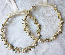 Load image into Gallery viewer, Gold Olive Leaf Greek Stefana Crowns