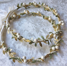 Load image into Gallery viewer, Gold Olive Leaf Greek Stefana Crowns