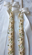 Load image into Gallery viewer, Olive Leaf Greek Lambathes Wedding Candles - Lambades Wedding - Othodox Wedding Candles
