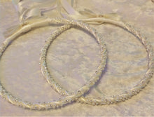 Load image into Gallery viewer, Stefana Crowns, Greek Wedding Crowns, Ivory Stefana, Orthodox Crowns, Rhinestone Pearl Wedding Crowns