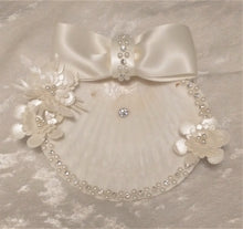 Load image into Gallery viewer, Greek Orthodox Baptism Lambades - Ivory Baptismal Set - Oil Bottle Baptism Set - Baptism Candles