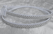 Load image into Gallery viewer, Pearl Rhinestone Stefana Crowns, Greek Orthodox Wedding Crowns, Wedding Stefana in White or Ivory