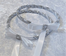 Load image into Gallery viewer, Elegant Crystal Rhinestone Greek Orthodox Stefana and Wedding Candle Set