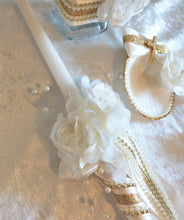 Load image into Gallery viewer, Greek Orthodox Baptism Lambades - Baptismal Set - Oil Bottle Baptism Set - Baptism Candles