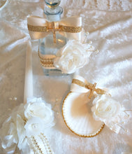 Load image into Gallery viewer, Greek Orthodox Baptism Lambades - Baptismal Set - Oil Bottle Baptism Set - Baptism Candles