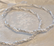 Load image into Gallery viewer, Stefana Set, Orthodox Wedding Crowns, White Stefana, Crystal Stefana