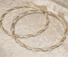 Load image into Gallery viewer, Stefana Crowns, Greek Orthodox Wedding Crowns, Wedding Stefana White or Ivory