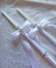 Load image into Gallery viewer, Greek Orthodox Baptism Lambades - Baptismal Set- Pink Baptism Candles - Pink Baptism Candles