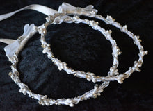 Load image into Gallery viewer, Stefana Crowns with Pearls & Rhinestones
