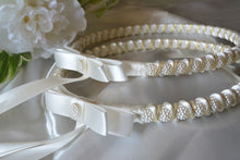 Load image into Gallery viewer, Ivory Greek Orthodox Stefana Wedding Crowns