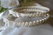 Load image into Gallery viewer, Ivory Greek Orthodox Stefana Wedding Crowns