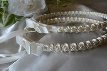 Load image into Gallery viewer, Ivory Greek Orthodox Stefana Wedding Crowns
