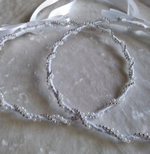 Load image into Gallery viewer, Greek Stefana Wedding Crowns, Simple Stefana and Lambathes Set, White, Ivory, Pearl, Silver or Gold