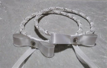 Load image into Gallery viewer, White Rhinestone Stefana Wedding Crowns - Greek Orthodox Crowns - Wedding Stefana