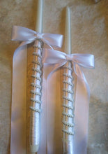 Load image into Gallery viewer, Greek Stefana Wedding Crowns, Simple Stefana and Lambathes Set, White, Ivory, Pearl, Silver or Gold