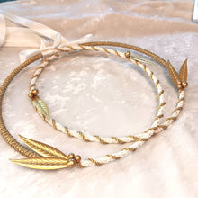 Load image into Gallery viewer, Stefana Brass Leaves / Olive Leaf Stefana / Greek Wedding Crowns / Orthodox Wedding Crowns / Minimalist Stefana Crowns
