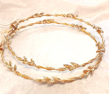 Load image into Gallery viewer, Stefana Gold Leaf, Greek Wedding Crowns, Olive Leaf Stefana, Orthodox Wedding Crowns
