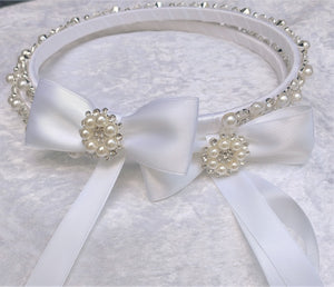 Greek Stefana Crowns, Orthodox Wedding Crowns, Pearl Rhinestone Stefana Silver & Gold Options