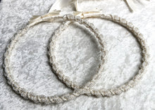 Load image into Gallery viewer, Ivory Pearl Stefana Crowns, Greek Orthodox Wedding Crowns
