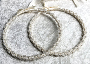 Ivory Pearl Stefana Crowns, Greek Orthodox Wedding Crowns